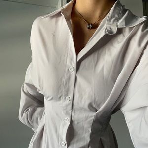short white shirt dress